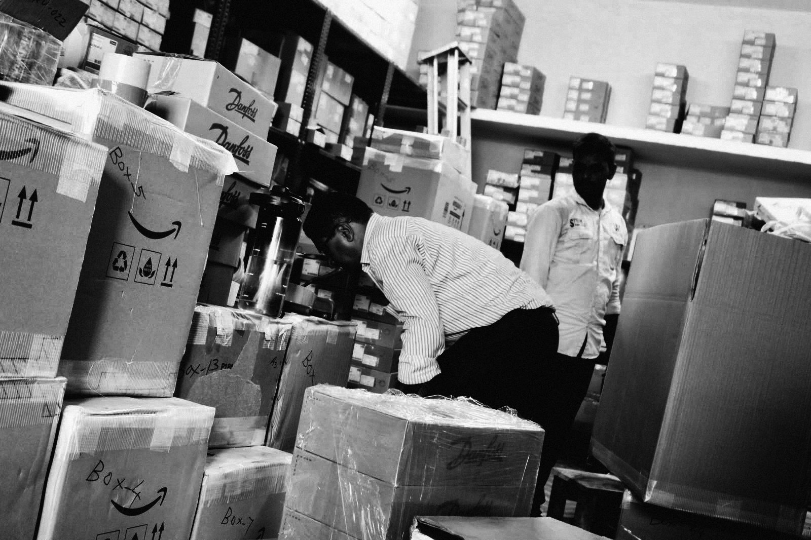 An order being packed for despatch