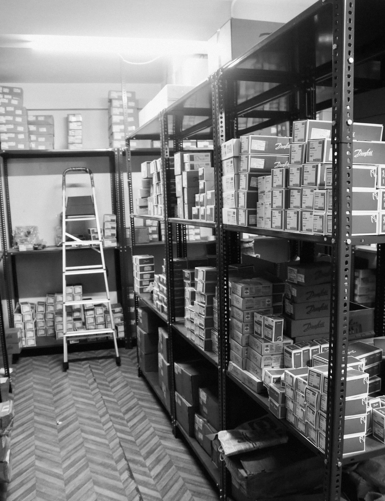Shelved refrigeration stock in the PMR stores