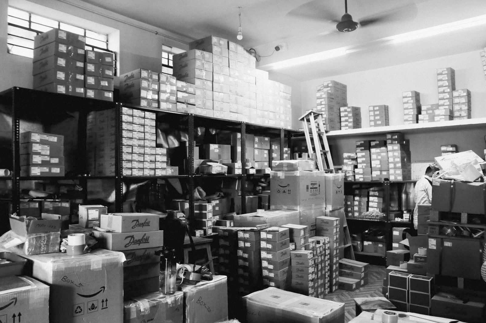 Refrigeration components in stock at the PMR stores in Chennai